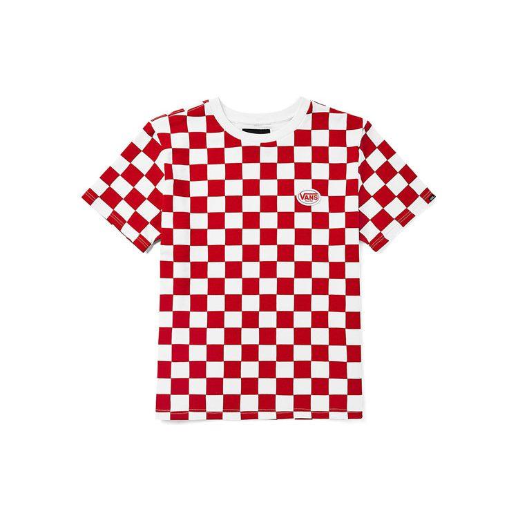 Vans T Shirts Men's Red Crew Neck Moderate Straight Fit VN0A54IDY0W