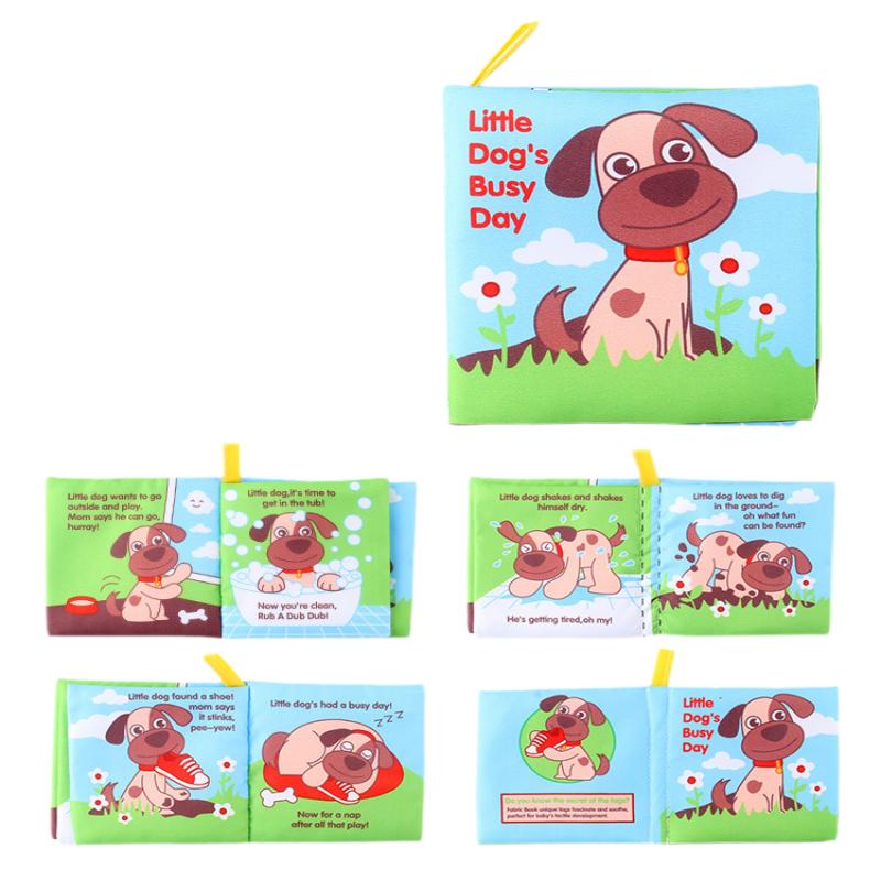 

Childrens Education Cognitive Soft Cloth Book Animal And Character Designs Dog