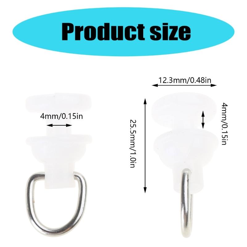 100Pcs Curtain Track Fittings White Plastic Hooks Gliders Quiet Wheel Drapery Track Rollers Runner Window Accessories