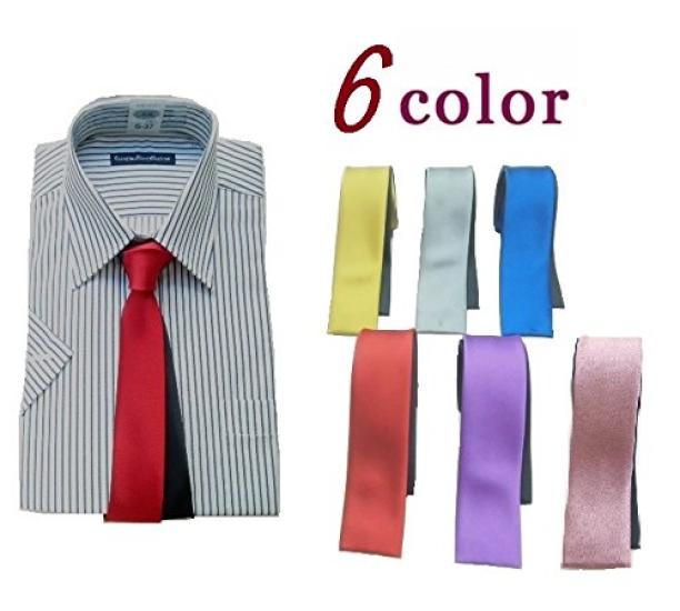 [HANG OVER] [Made in Japan] Reversible Necktie, 5cm, for Dance Costumes, Square Tie (Red)