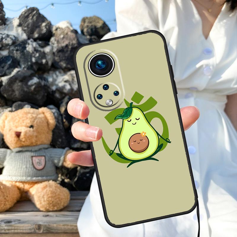Avocado Yoga Funny Pattern Cover For Honor Magic 6 5 Lite Pro 50 70 90 Honor X8b X9b X6 X7 X8 X9 X6a X7a X9a X8a Case