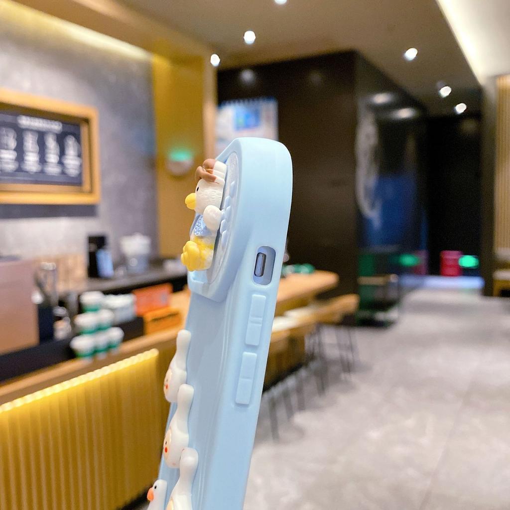 Wavy Push Windows Suitable for Apple 15 Sliding Windows DIY Duck Soft Shell IPhoneX/16 14 Soft Shell Mobile Phone Case