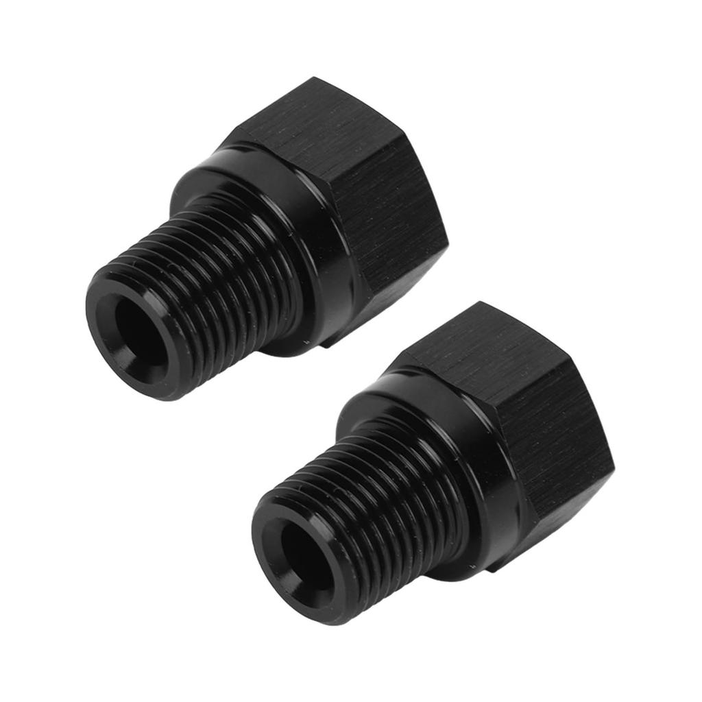 2Pcs 1 8in NPT Male to M10 X 1.0 Female Aluminum Alloy Oil Pressure Gauge Take Off Adapter for Vehicle