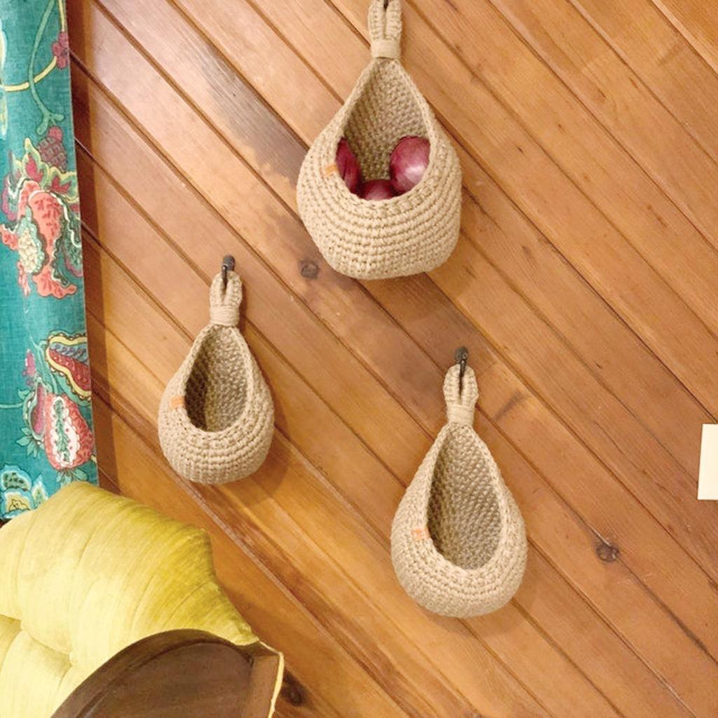 Wall Hanging Vegetable Fruit Basket, Strong Wall Hanging Bag In Kitchen