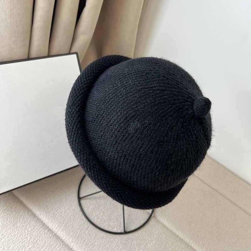 

Шерстяная кепка-дыня для женщин на осень и зиму, кепка-пуговка в стиле яппи, ретро-арбузная шляпа, японская шляпа-дыня, мужская модная шляпа землевладельца M（56-58cm）