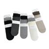Damen Herbst Japanischer Stil Colorblock Rüschenkante Socken - Lässige Spitze Baumwolle Mid-Calf Scrunch Socken in Weiß
