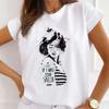 African Women's New Fashion City Girl Half Sleeve Basic Cute Clothes T-shirt Graphic T Shirts Y2k Tops Harajuku Vintage Tee