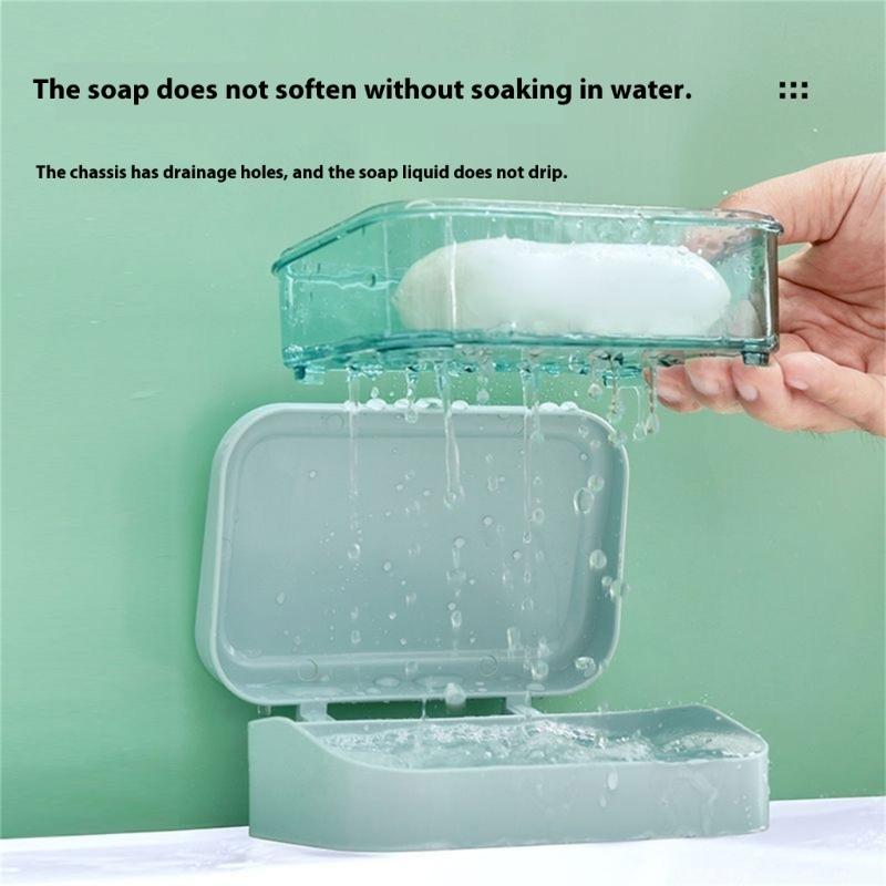 Kompakter, versiegelter Seifenbehälter für Fitnessstudio-Besucher, wasserdichte Kunststoff-Aufbewahrungsbox mit Belüftungslöchern