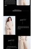 Women's 100% Pure Wool Two-Piece Set: High Neck Sweater & Wide-Leg Knit Pants for Autumn