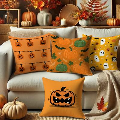 Pumpkin-laden Pillowcases for HalloweenSuitable for Sofa Car Bedroom Decorative Cushion Cover Pillow Cover