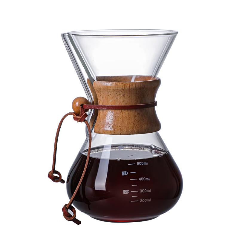 ZISIZ Glas Kaffee Aufgieß-Serverkanne