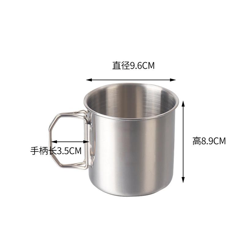 Stainless Steel Outdoor Camping Cup Portable Foldable Handle Beer Cups Coffee Water Mugs Picnic Travel Drinkware Tumbler