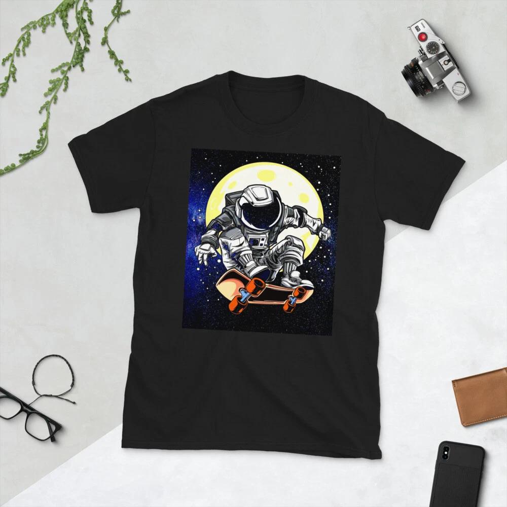 

ASTRONAUT SKEAT BOARD RIDER SPACE MOON GREAT GRAPHIC Short-Sleeve Unisex T-Shirt 4XL