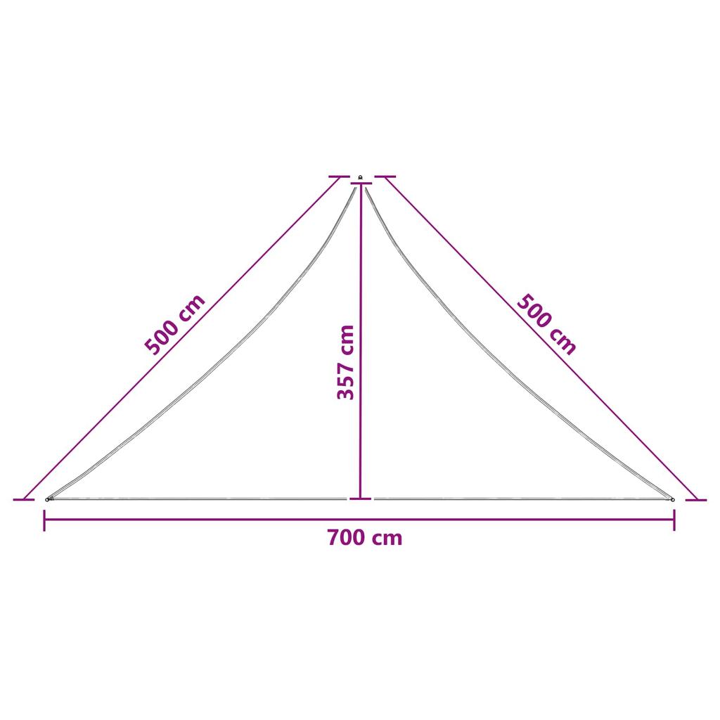 Sun Sail Yellow 7 X 5 X 5 M HDPE