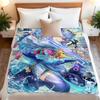 Cartoon Vtuber Hosimati Suisei Universal Flannel Blanket Anime Printed Soft Blankets Multifunctional Blankets Decor Home