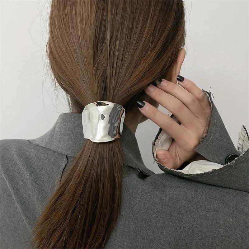 

Metal Irregular Double-Layer Hair Bands Ropes for Women Headband Elastic Hairpins Hairband Fashion Jewelry Hair Accessories Gift