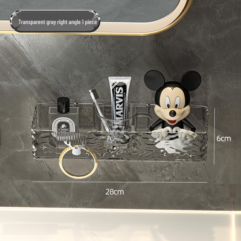 No-Drill Wall-Mounted Bathroom Shelf for Toiletries and Cosmetics