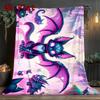Devil Black Cat 2D Flat Pattern Flannel Blanket High Quality All Seasons Warmth and Comfort Perfect for Christmas Gifts.MMT0918233