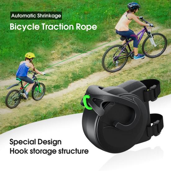 Bicycle Tow Rope Flexible Retractable Bike Tractor Portable Easy To Use Mountain Bike Parent-Child Pull Rope Towing Trailer Cycling Tool