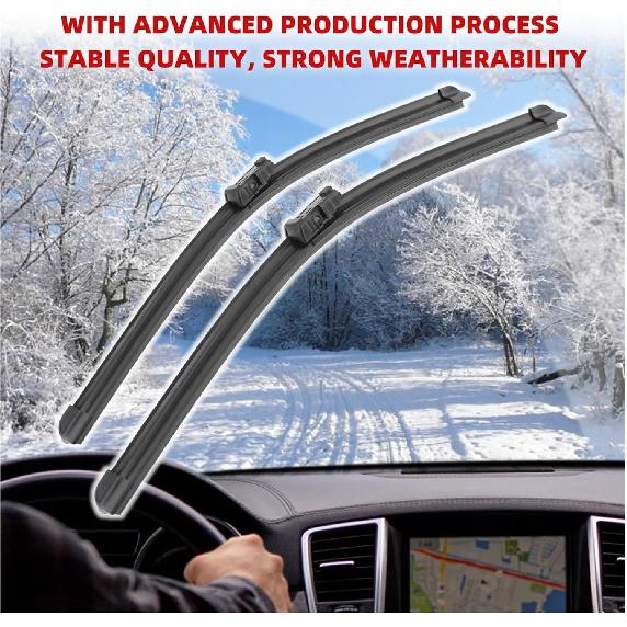 Car Wiper Compatible For Chevrolet Bolt EUV 2022-2024 24" 16" Front Rear Wiper Blades Brushes Cutter Accessories 2022 2023 2024(2pcs)
