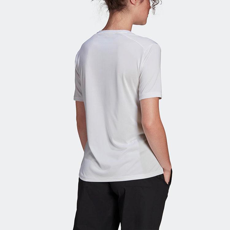 Adidas Terrex W Mt Tee Outdoor Sports Round Neck Short Sleeve Women Tops White H53387
