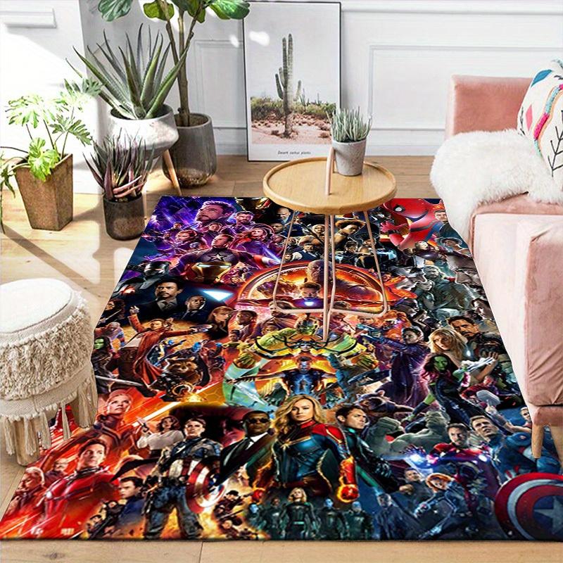 1pz Tappeto Marvel Avengers Super Eroi, Tappetino Antiscivolo, Design Personaggi Cartoni Animati, Morbido Velluto, Decorazione Stanza, Lavabile