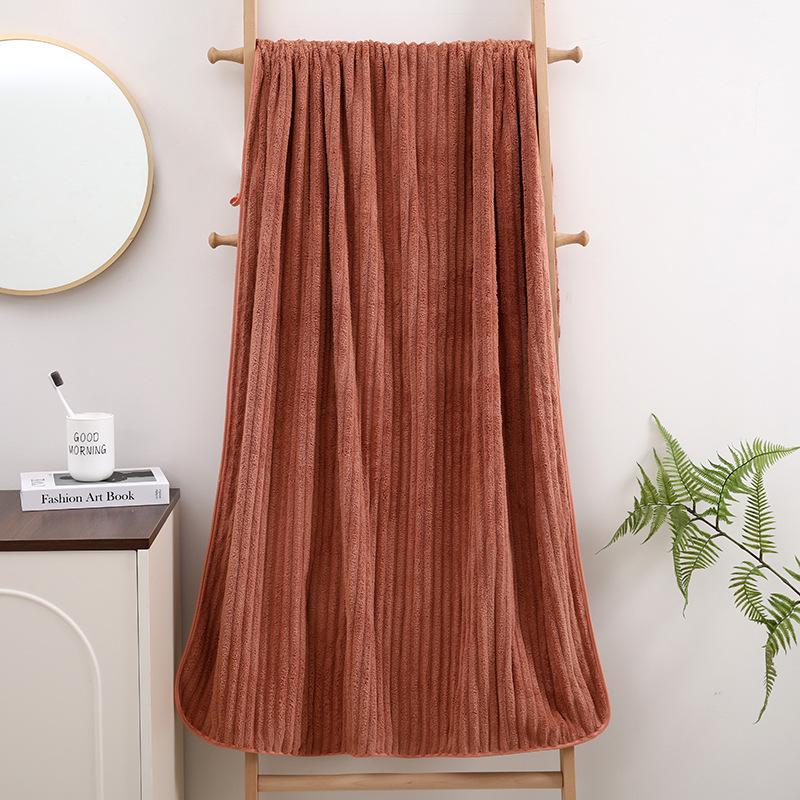 Quick-Dry Coral Fleece Bath Towel - Soft, Absorbent, Thickened for Home & Beach