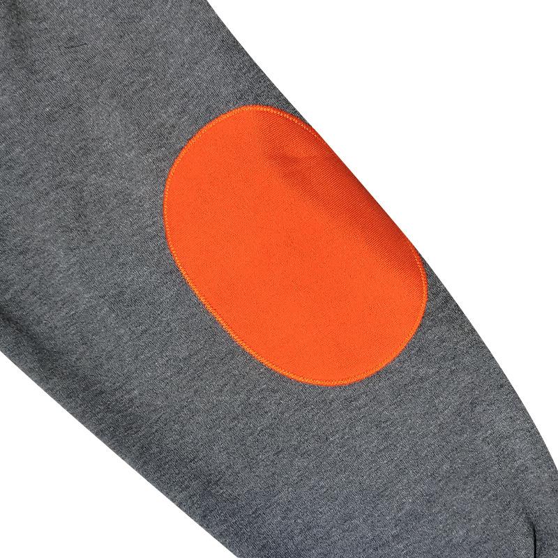 Men Half Zip Stand Collar Sweatshirt Color Block Elbow Patch Long Sleeve Casual Pullover Top