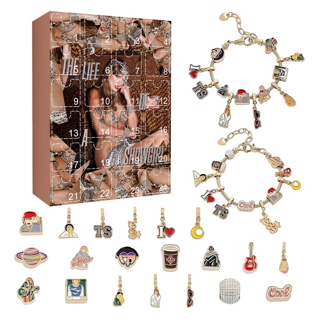 3D  Countdown Calendar Gift, DIY Bracelet Making Kitforkids And Adults, 24-Day Christmas Countdown Calendar Jewelry Gift