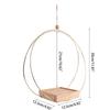 Wood Hanging Basket Flower Pots Hanger Hanging Plant Wood Hanging Basket Rack for Indoor Outdoor Garden Decorations