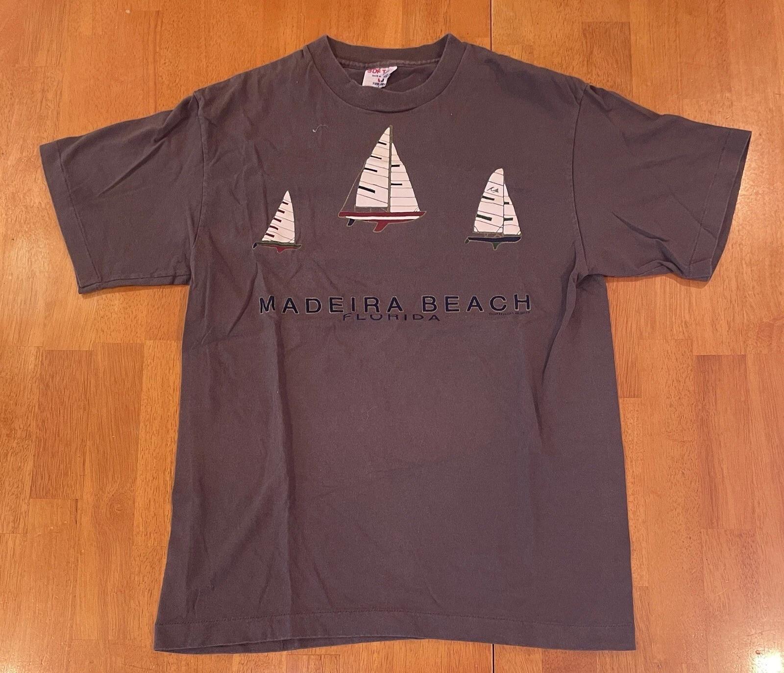 Vintage 90s Madeira Beach Florida Shirt Large L