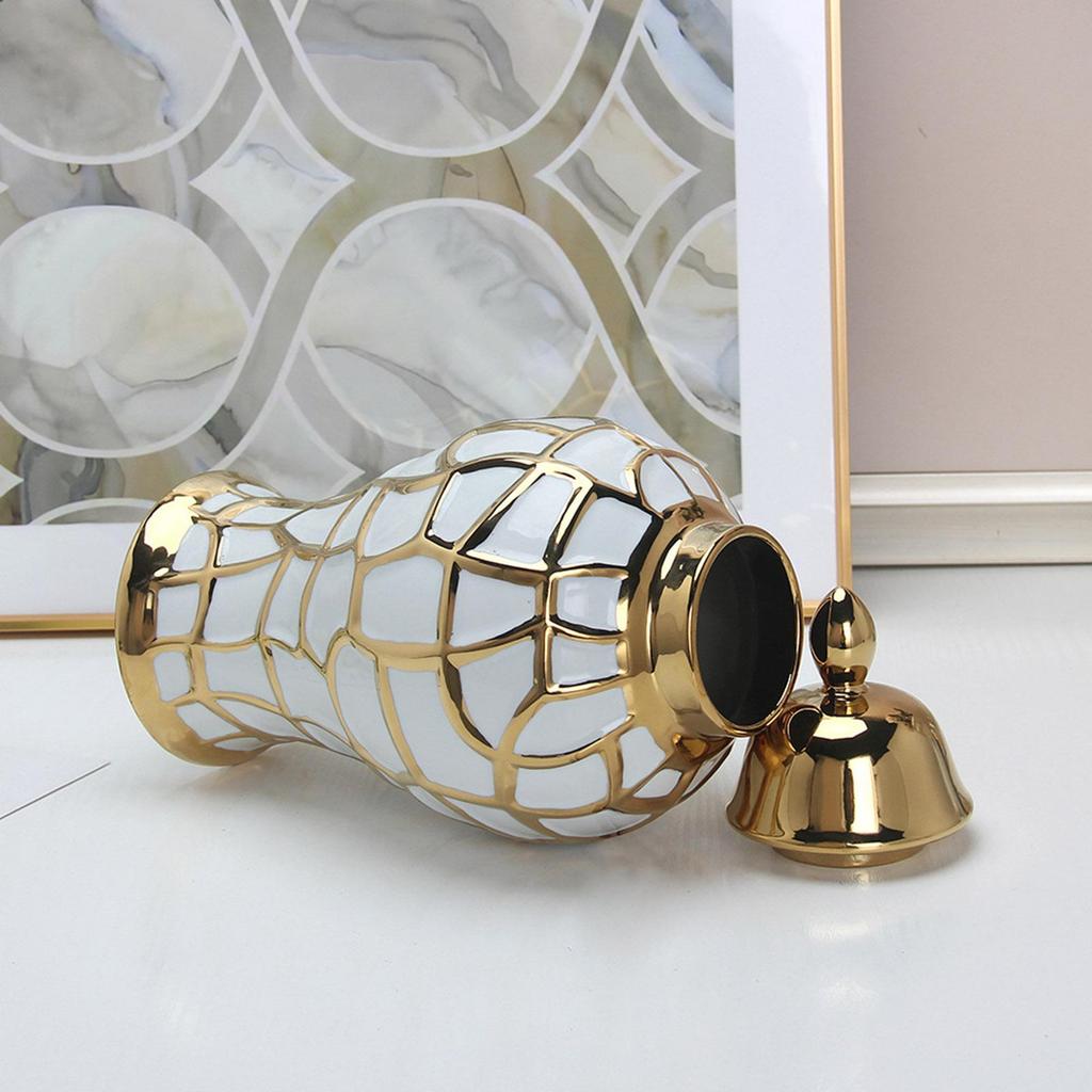 Ceramic Vase Organizer Storage Flowers Holders Porcelain Ginger Jar 32x17cm
