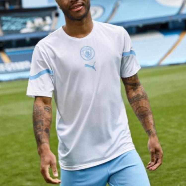 Puma Manchester City Pre-Match Training Short Sleeve T-Shirt Unisex Tops White 764504-04