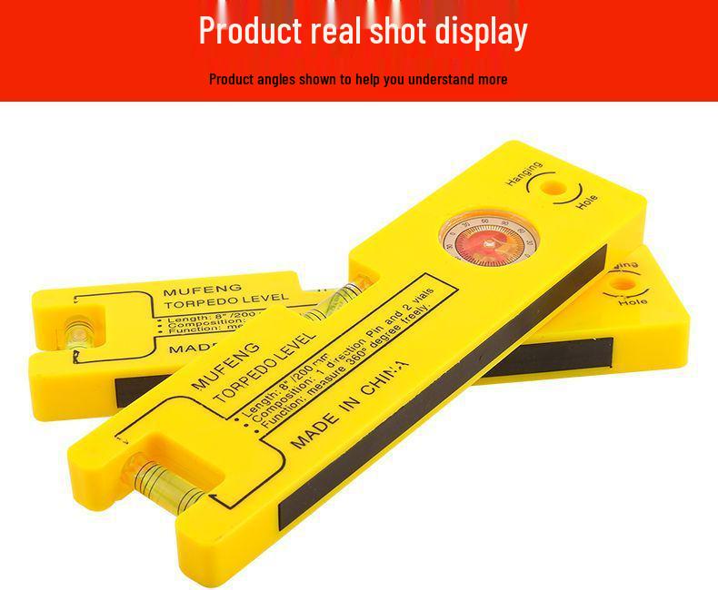 Mini Portable Magnetic Spirit Level - Multi-Functional Precision Tool for Measuring Angles and Decorations