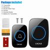 Waterproof Wireless Doorbell Kit for Home Use, Adjustable Volume, 5 Levels of Volume, 60 Ring Tones, Easy To Use, with LED Indicator