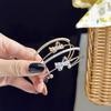 Niche Design High-End Double Layer Cubic Zirconia Bow Bangle Bracelet