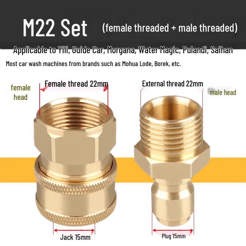 

HANDUNYOU M22 High-Pressure Hose Quick Connector Set