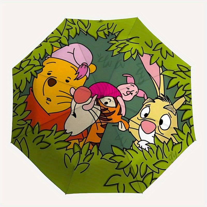 

1pc Winnie-the-Pooh Automatic Umbrella Durable Iron Frame & Plastic Handle, Sturdy Construction, Playful Design yy250821007