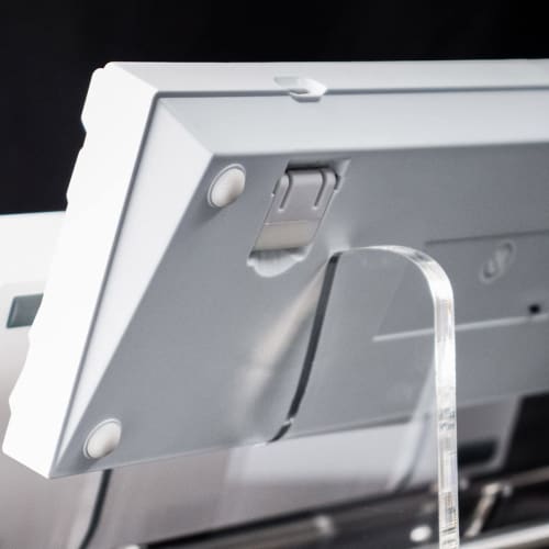 SUEHIODHY Acrylic Keyboard Display Stand, Clear 3-Tier Keyboard Storage Holder for Tablets and Photo Frames, 1 Piece