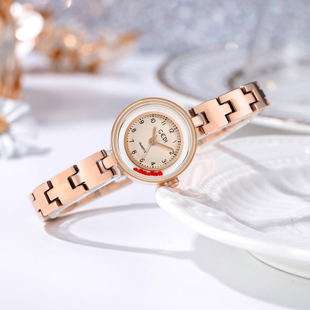 Light Luxury Fashion Alloy Women'S Watch, Small Disc Quicksand Watch, Waterproof Quartz Women'S Watch