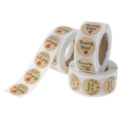 500Pcs Thank You Stickers Seal Labels Round Paper Label Sticker For Decoration