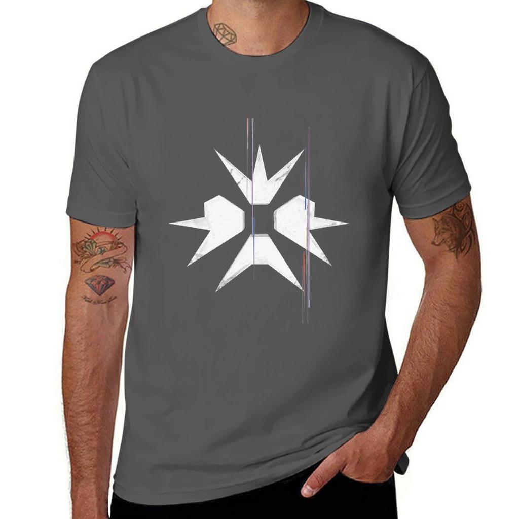 Erra White Burst Logo Tshirt Korean Fashion Blacks Summer Tops Unisexs T Shirts