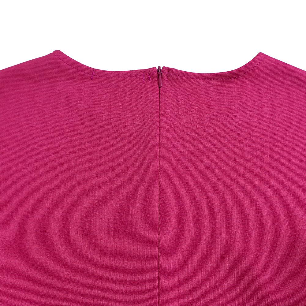 JKASHDK Women's Fashion Autumn Winter Solid Color Print Long Sleeve O-Neck High Waist Casual Dresses