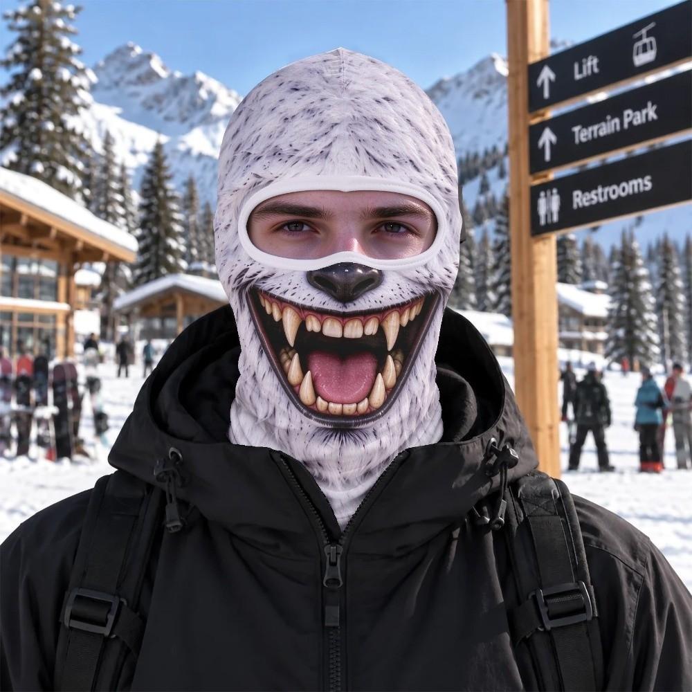 Windproof Balaclava Ski Mask 3D Printed Neck Gaiter Novelty Face Cover Skiing