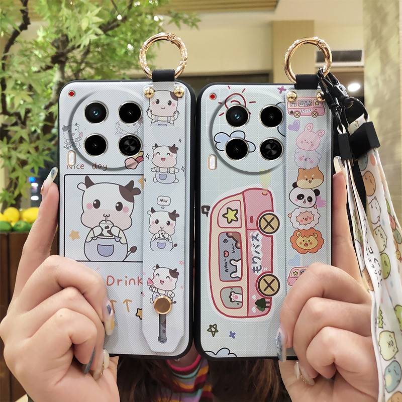 Waterproof Cartoon Phone Case For Tecno Camon30/4G/5G/CL6/CL7 Dirt-resistant Soft Case Cute Ring Anti-dust Phone Holder