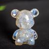 Crystal Resin Bear Sitting Figurine For Home Office Decor Gift For Friends
