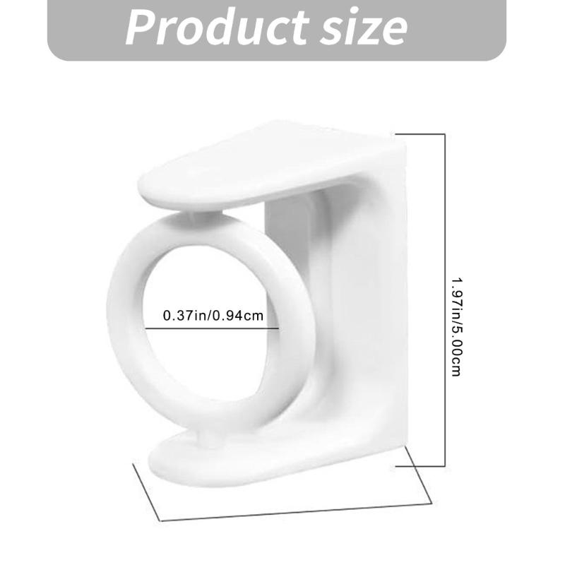 Pack Of 8 Rotatable Plastic Hooks For Hanging Towels Keys Clothes Curtain Rod Holder Space Saving Storage Rack