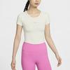 Nike Dri Fit One Fitted Crop Top Women's Sail White HM4584-133