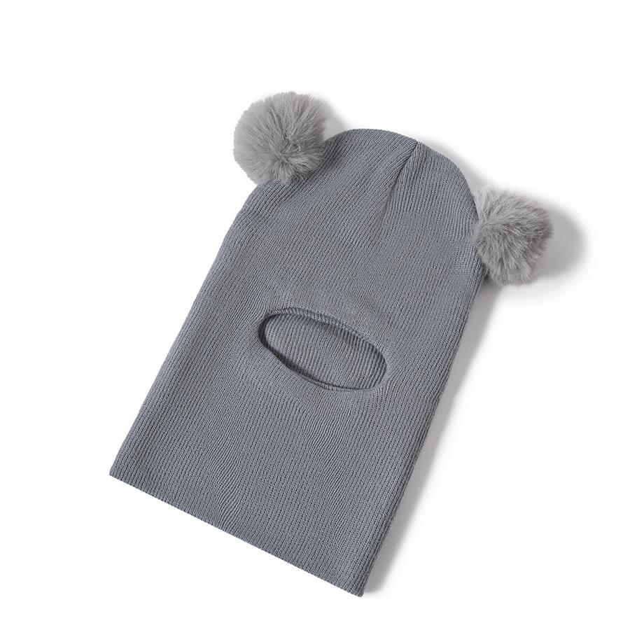 Children's Hat and Scarf Combo, Fleece-Lined, Thickened, Ear Protection, Winter Warm Knitted Hat for Boys and Girls