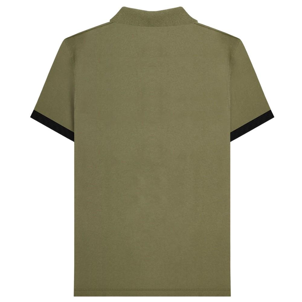 LAMBRETTA Men's Contrast Panel Vintage Polo Shirt